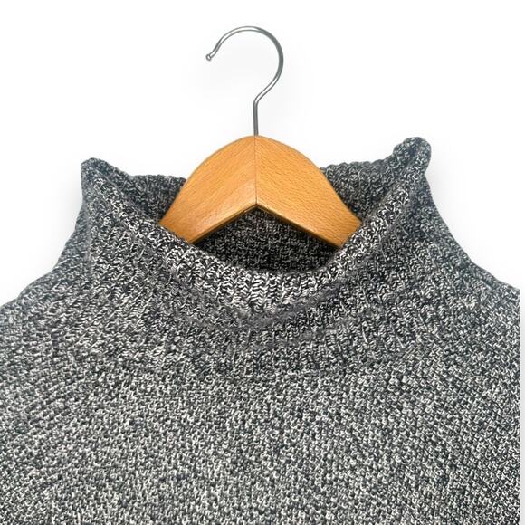 Madewell Women's Eastbrook Turtleneck Cross-Back Sweater S Marled Zebra Gray - Picture 6 of 10